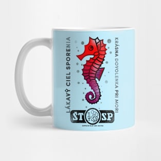 Vintage Seahorse label Mug